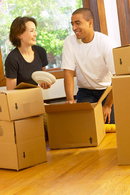 couple with boxes vertical