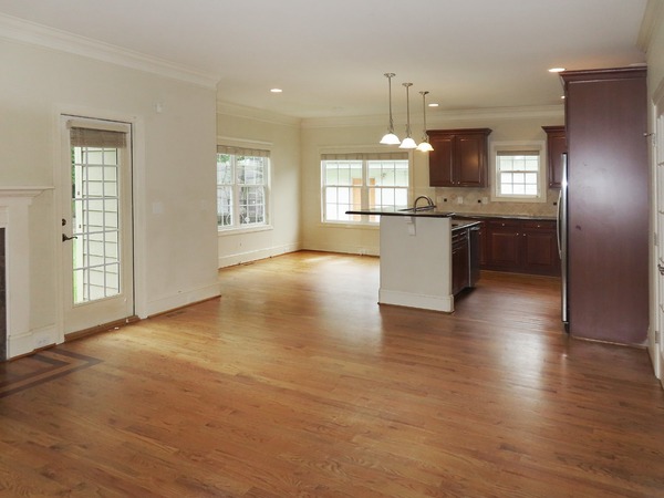 Living, dining, kitchen