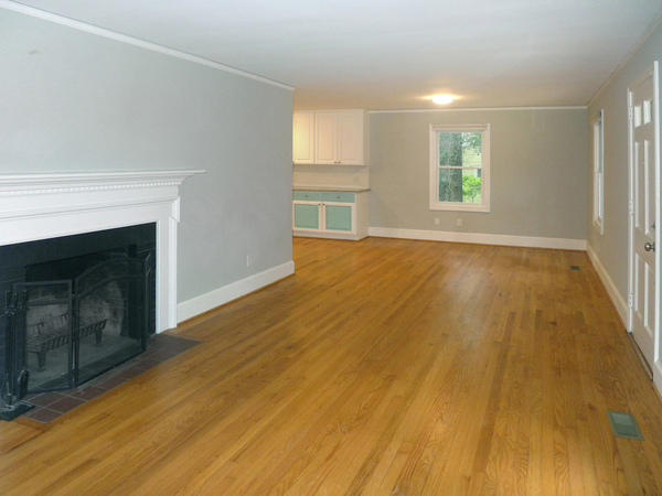 Living and dining areas