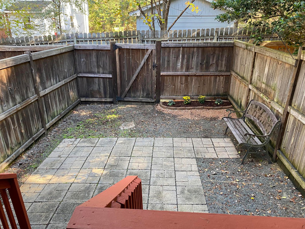 Patio and backyard
