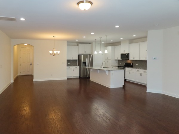 Living, dining, kitchen