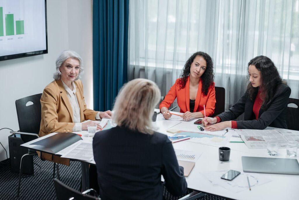 Group of People at a Business Meeting